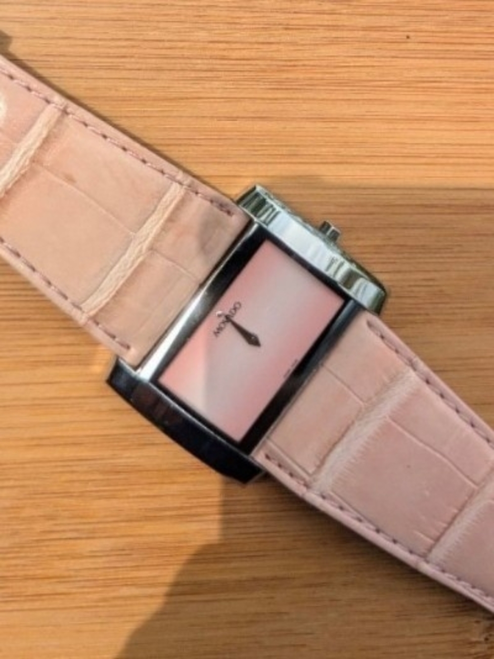 Movado Pink Leather Strap Men’s Watch - Picture 3 of 12